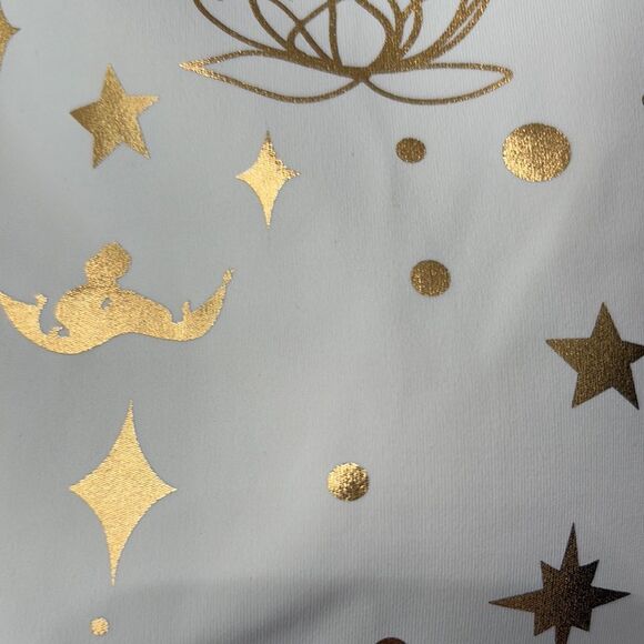NWT Disney’s Aladdin White and Gold Starry Sports Bra/Top 2XL - Picture 3 of 6